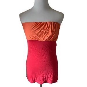 Rue 21 Coral color block tube top. Size S